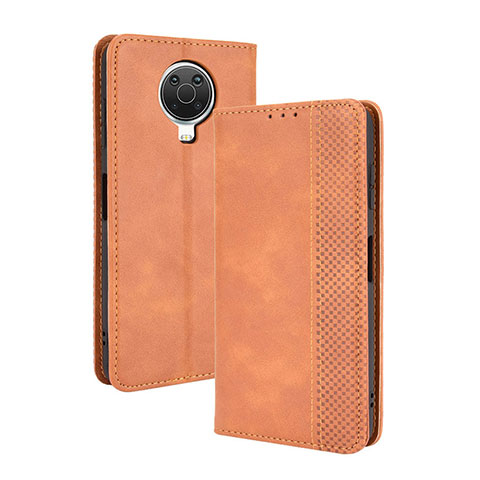 Coque Portefeuille Livre Cuir Etui Clapet BY4 pour Nokia 6.3 Marron