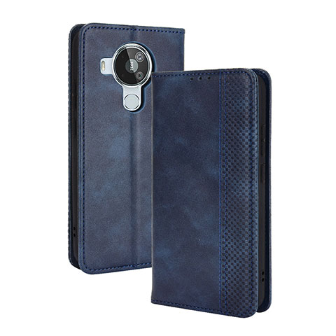 Coque Portefeuille Livre Cuir Etui Clapet BY4 pour Nokia 7.3 Bleu