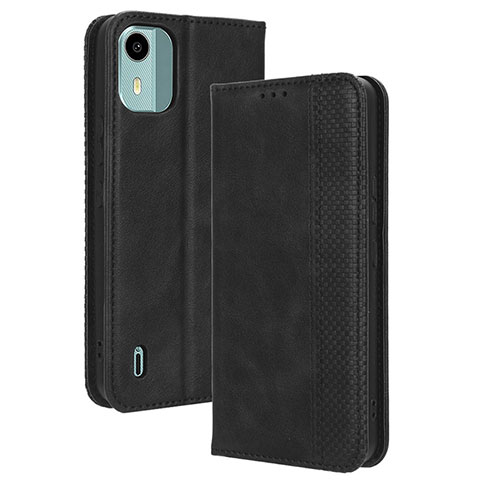 Coque Portefeuille Livre Cuir Etui Clapet BY4 pour Nokia C12 Noir