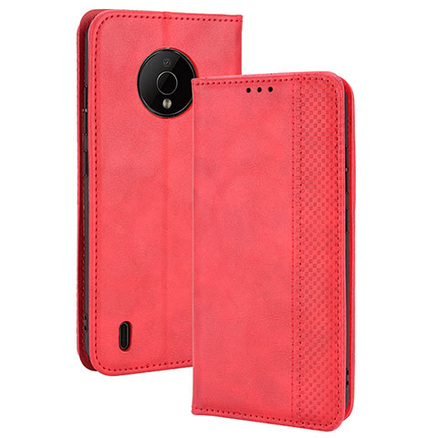 Coque Portefeuille Livre Cuir Etui Clapet BY4 pour Nokia C200 Rouge