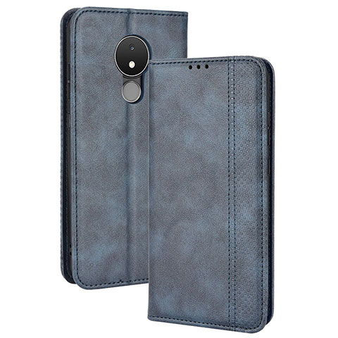 Coque Portefeuille Livre Cuir Etui Clapet BY4 pour Nokia C21 Bleu