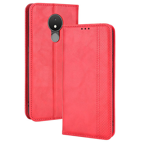 Coque Portefeuille Livre Cuir Etui Clapet BY4 pour Nokia C21 Rouge