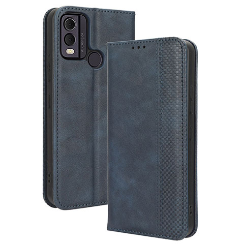 Coque Portefeuille Livre Cuir Etui Clapet BY4 pour Nokia C22 Bleu