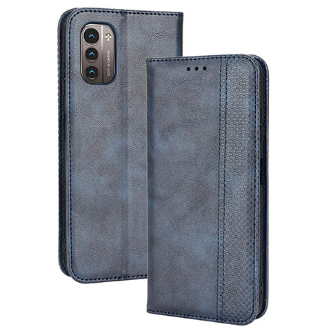 Coque Portefeuille Livre Cuir Etui Clapet BY4 pour Nokia G11 Bleu