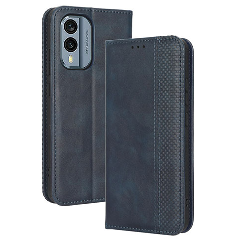 Coque Portefeuille Livre Cuir Etui Clapet BY4 pour Nokia X30 5G Bleu