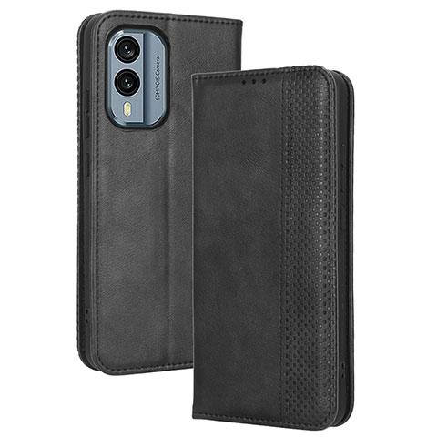 Coque Portefeuille Livre Cuir Etui Clapet BY4 pour Nokia X30 5G Noir