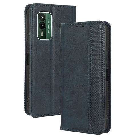 Coque Portefeuille Livre Cuir Etui Clapet BY4 pour Nokia XR21 Bleu