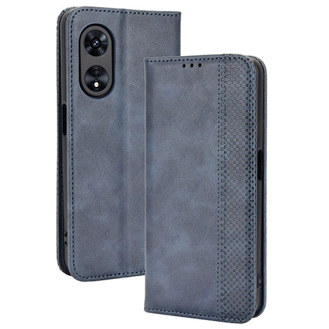 Coque Portefeuille Livre Cuir Etui Clapet BY4 pour Oppo A1 5G Bleu