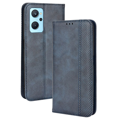 Coque Portefeuille Livre Cuir Etui Clapet BY4 pour Oppo A96 4G Bleu