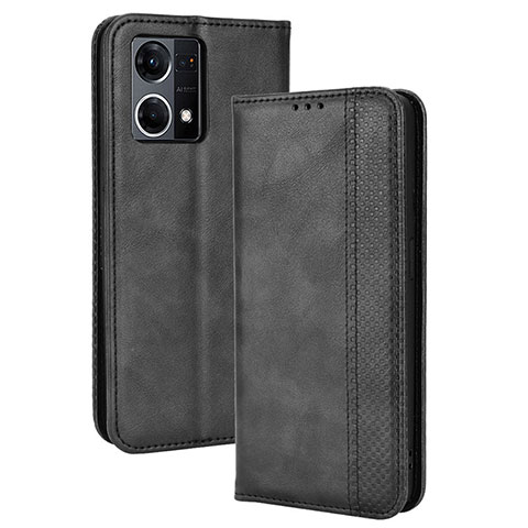 Coque Portefeuille Livre Cuir Etui Clapet BY4 pour Oppo F21 Pro 4G Noir