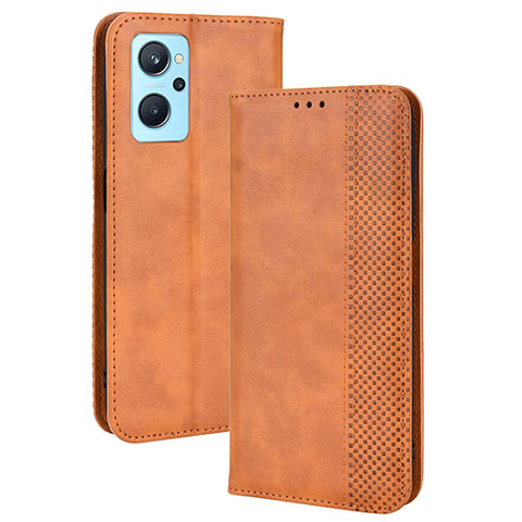 Coque Portefeuille Livre Cuir Etui Clapet BY4 pour Oppo K10 4G Marron