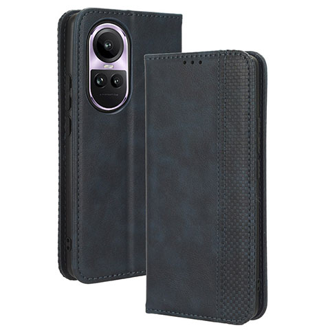 Coque Portefeuille Livre Cuir Etui Clapet BY4 pour Oppo Reno10 Pro 5G Bleu