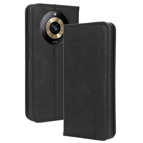 Coque Portefeuille Livre Cuir Etui Clapet BY4 pour Realme 11 Pro 5G Noir