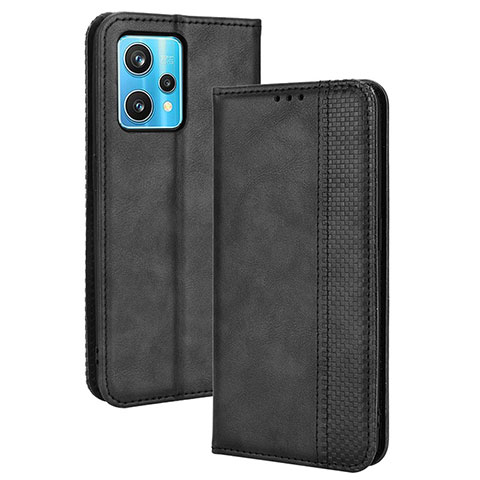 Coque Portefeuille Livre Cuir Etui Clapet BY4 pour Realme 9 5G Noir