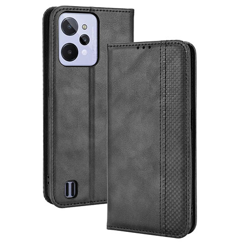 Coque Portefeuille Livre Cuir Etui Clapet BY4 pour Realme C31 Noir