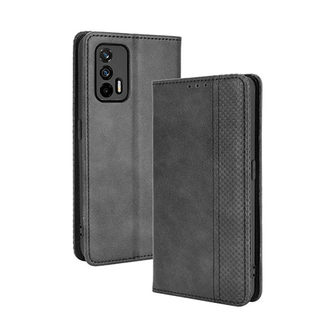 Coque Portefeuille Livre Cuir Etui Clapet BY4 pour Realme GT 5G Noir