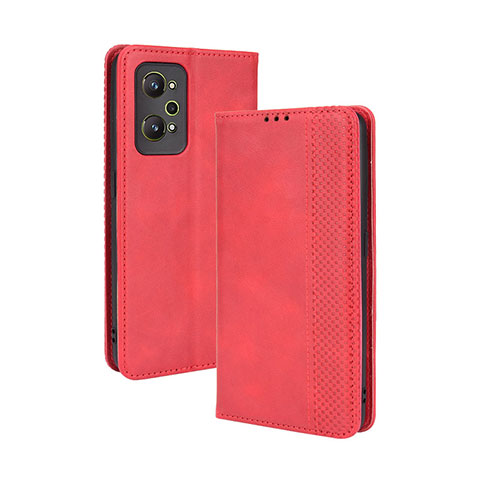 Coque Portefeuille Livre Cuir Etui Clapet BY4 pour Realme GT Neo2 5G Rouge