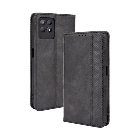 Coque Portefeuille Livre Cuir Etui Clapet BY4 pour Realme Narzo 50 4G Noir