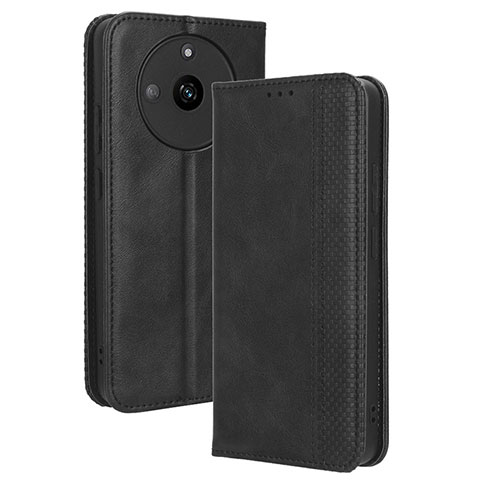 Coque Portefeuille Livre Cuir Etui Clapet BY4 pour Realme Narzo 60 5G Noir