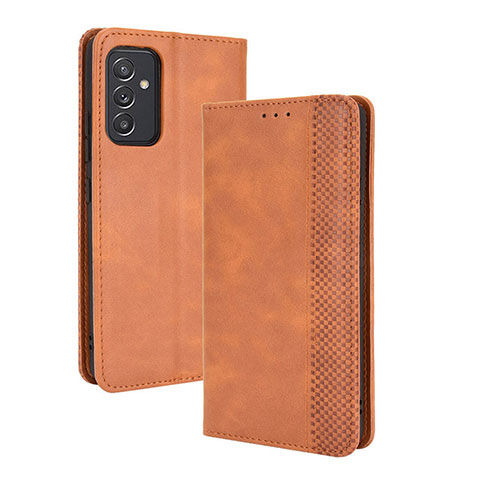 Coque Portefeuille Livre Cuir Etui Clapet BY4 pour Samsung Galaxy A15 LTE Marron