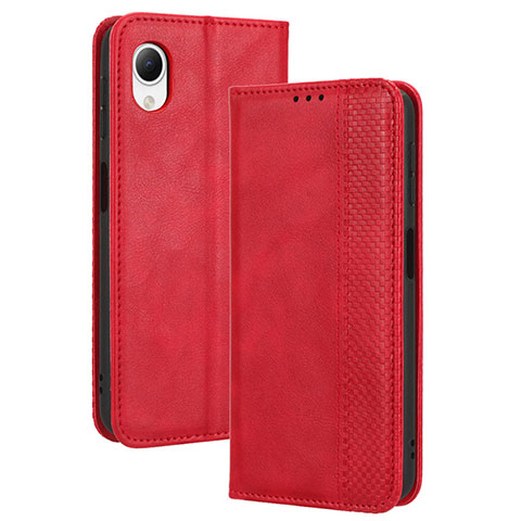 Coque Portefeuille Livre Cuir Etui Clapet BY4 pour Samsung Galaxy A23 5G SC-56C Rouge