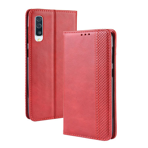 Coque Portefeuille Livre Cuir Etui Clapet BY4 pour Samsung Galaxy A30S Rouge