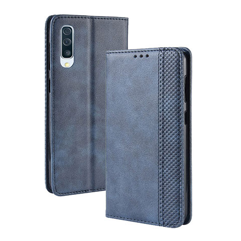 Coque Portefeuille Livre Cuir Etui Clapet BY4 pour Samsung Galaxy A50S Bleu