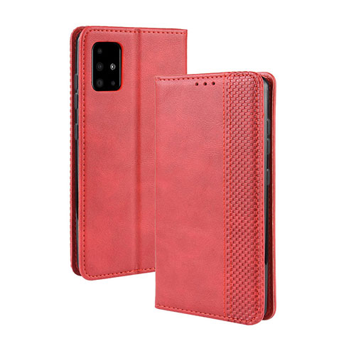 Coque Portefeuille Livre Cuir Etui Clapet BY4 pour Samsung Galaxy A51 5G Rouge