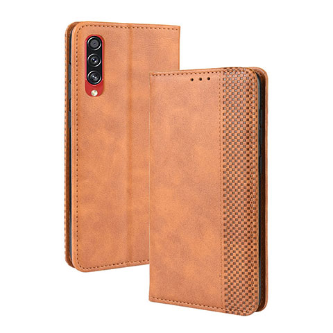 Coque Portefeuille Livre Cuir Etui Clapet BY4 pour Samsung Galaxy A70 Marron