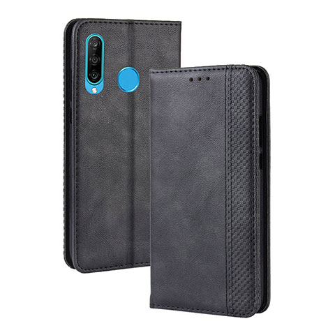 Coque Portefeuille Livre Cuir Etui Clapet BY4 pour Samsung Galaxy M30 Noir