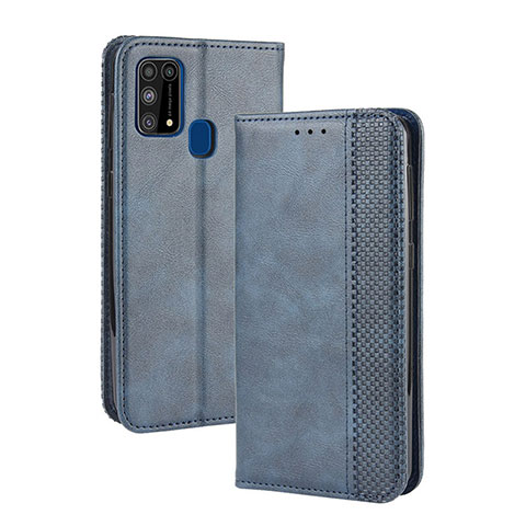 Coque Portefeuille Livre Cuir Etui Clapet BY4 pour Samsung Galaxy M31 Prime Edition Bleu