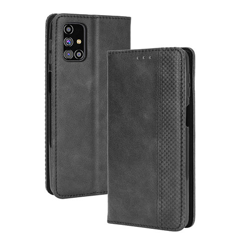 Coque Portefeuille Livre Cuir Etui Clapet BY4 pour Samsung Galaxy M31s Noir