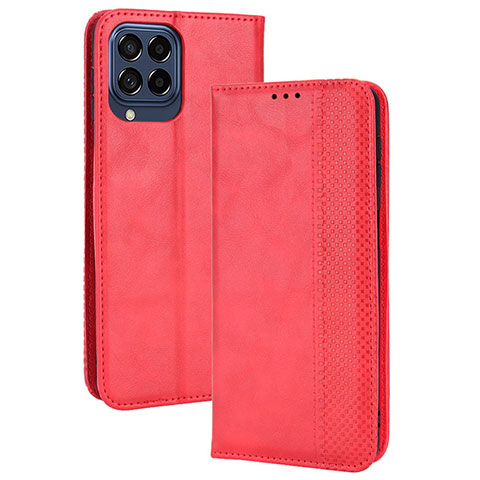 Coque Portefeuille Livre Cuir Etui Clapet BY4 pour Samsung Galaxy M33 5G Rouge