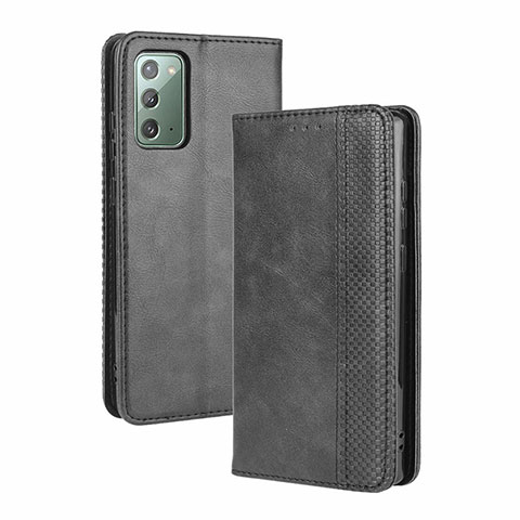 Coque Portefeuille Livre Cuir Etui Clapet BY4 pour Samsung Galaxy S20 Lite 5G Noir