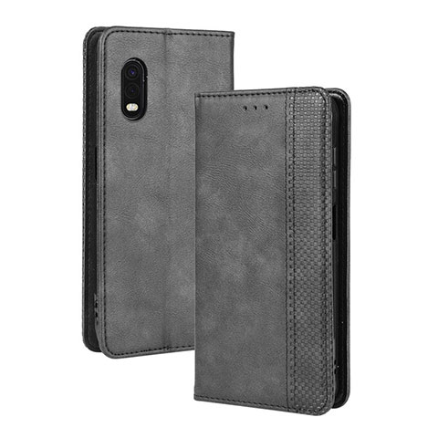 Coque Portefeuille Livre Cuir Etui Clapet BY4 pour Samsung Galaxy XCover Pro Noir