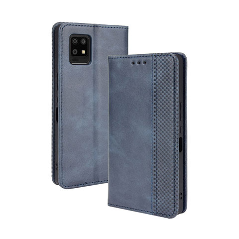 Coque Portefeuille Livre Cuir Etui Clapet BY4 pour Sharp Aquos Zero6 Bleu