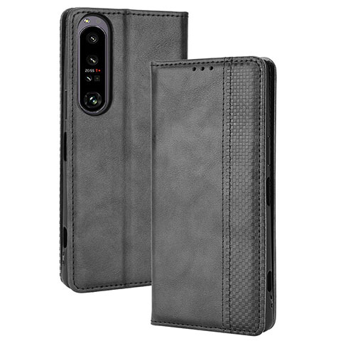 Coque Portefeuille Livre Cuir Etui Clapet BY4 pour Sony Xperia 1 IV Noir