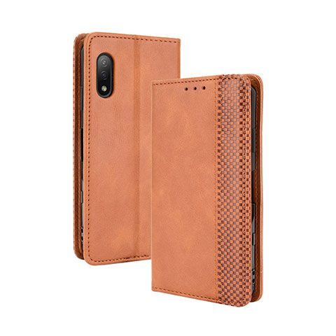 Coque Portefeuille Livre Cuir Etui Clapet BY4 pour Sony Xperia Ace II Marron