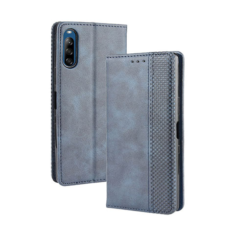 Coque Portefeuille Livre Cuir Etui Clapet BY4 pour Sony Xperia L4 Bleu