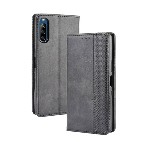 Coque Portefeuille Livre Cuir Etui Clapet BY4 pour Sony Xperia L4 Noir