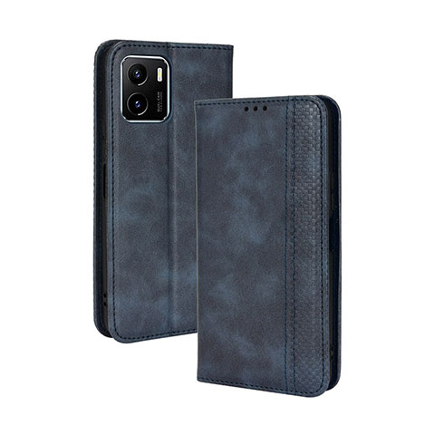 Coque Portefeuille Livre Cuir Etui Clapet BY4 pour Vivo Y10 t1 Bleu