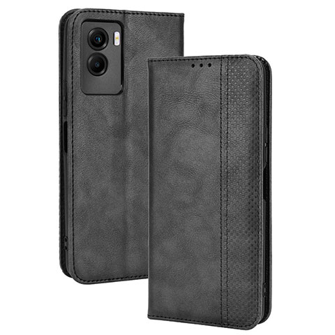 Coque Portefeuille Livre Cuir Etui Clapet BY4 pour Vivo Y55s (2021) Noir