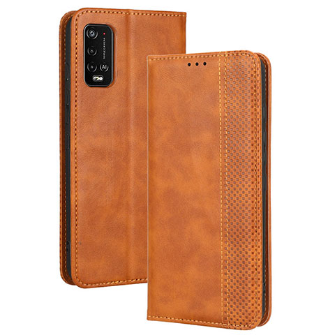 Coque Portefeuille Livre Cuir Etui Clapet BY4 pour Wiko Power U10 Marron