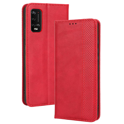 Coque Portefeuille Livre Cuir Etui Clapet BY4 pour Wiko Power U10 Rouge