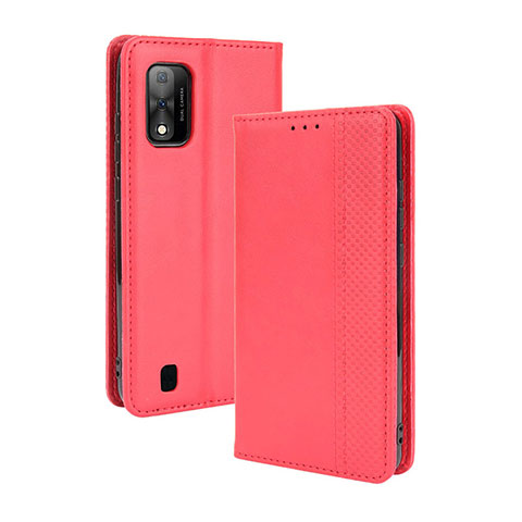 Coque Portefeuille Livre Cuir Etui Clapet BY4 pour Wiko Ride 3 Rouge