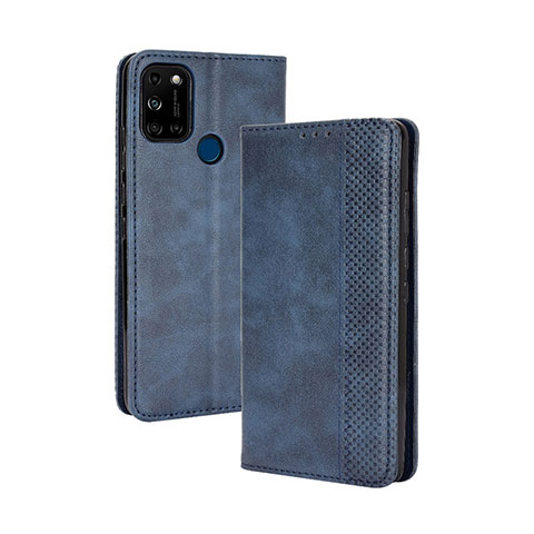 Coque Portefeuille Livre Cuir Etui Clapet BY4 pour Wiko View5 Bleu