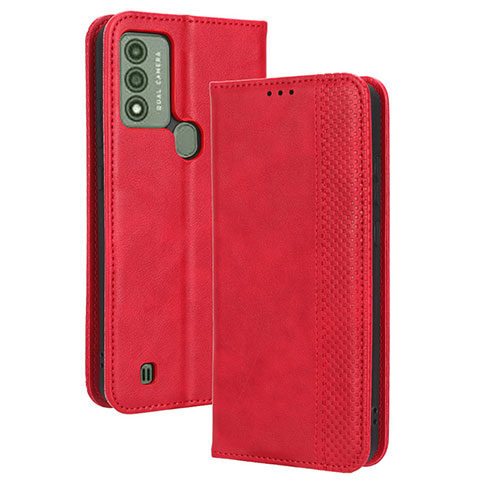 Coque Portefeuille Livre Cuir Etui Clapet BY4 pour Wiko Voix Rouge