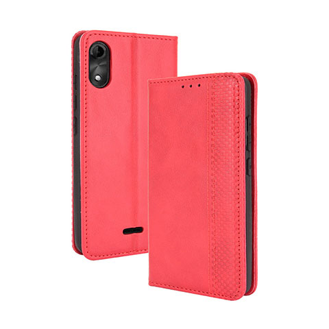 Coque Portefeuille Livre Cuir Etui Clapet BY4 pour Wiko Y51 Rouge