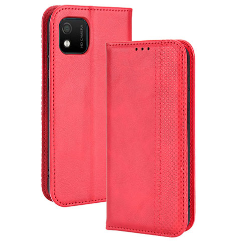 Coque Portefeuille Livre Cuir Etui Clapet BY4 pour Wiko Y52 Rouge