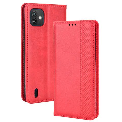 Coque Portefeuille Livre Cuir Etui Clapet BY4 pour Wiko Y82 Rouge